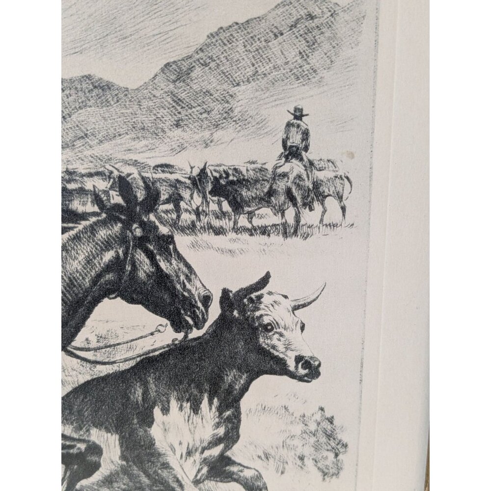 Framed Cowboy Art Print "Heading Them Off" By R.H. Palenske Wood Frame - Picture 12 of 16
